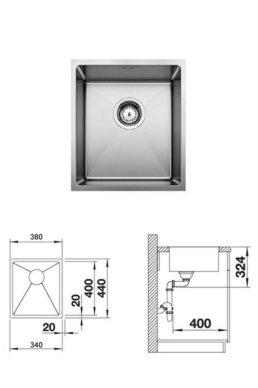 BLANCO Quatrus R15 340/400/500/700/435+285mm  Stainless Steel Sink 德國製造R15小圓角方形不銹鋼星盆 | Made in Germany |