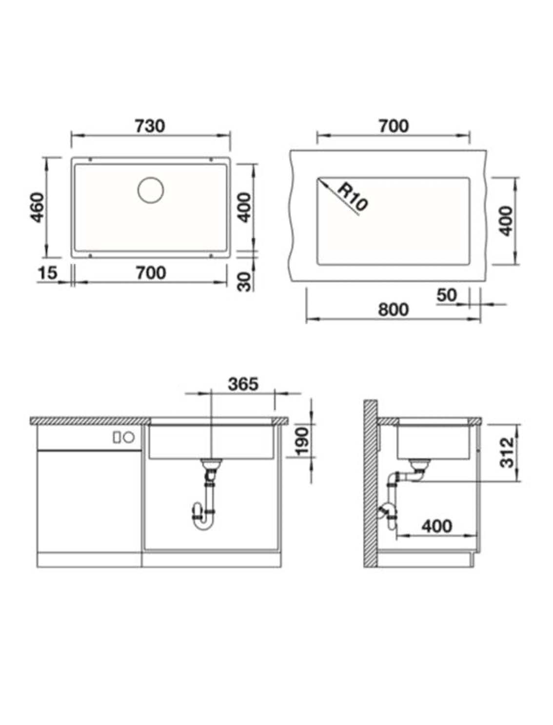 BLANCO SUBLINE 700-U Granite Sink Promotional Package 德國製造Blanco SUBLINE直角方形石星盆 700-U 優惠套裝 | Made in Germany |