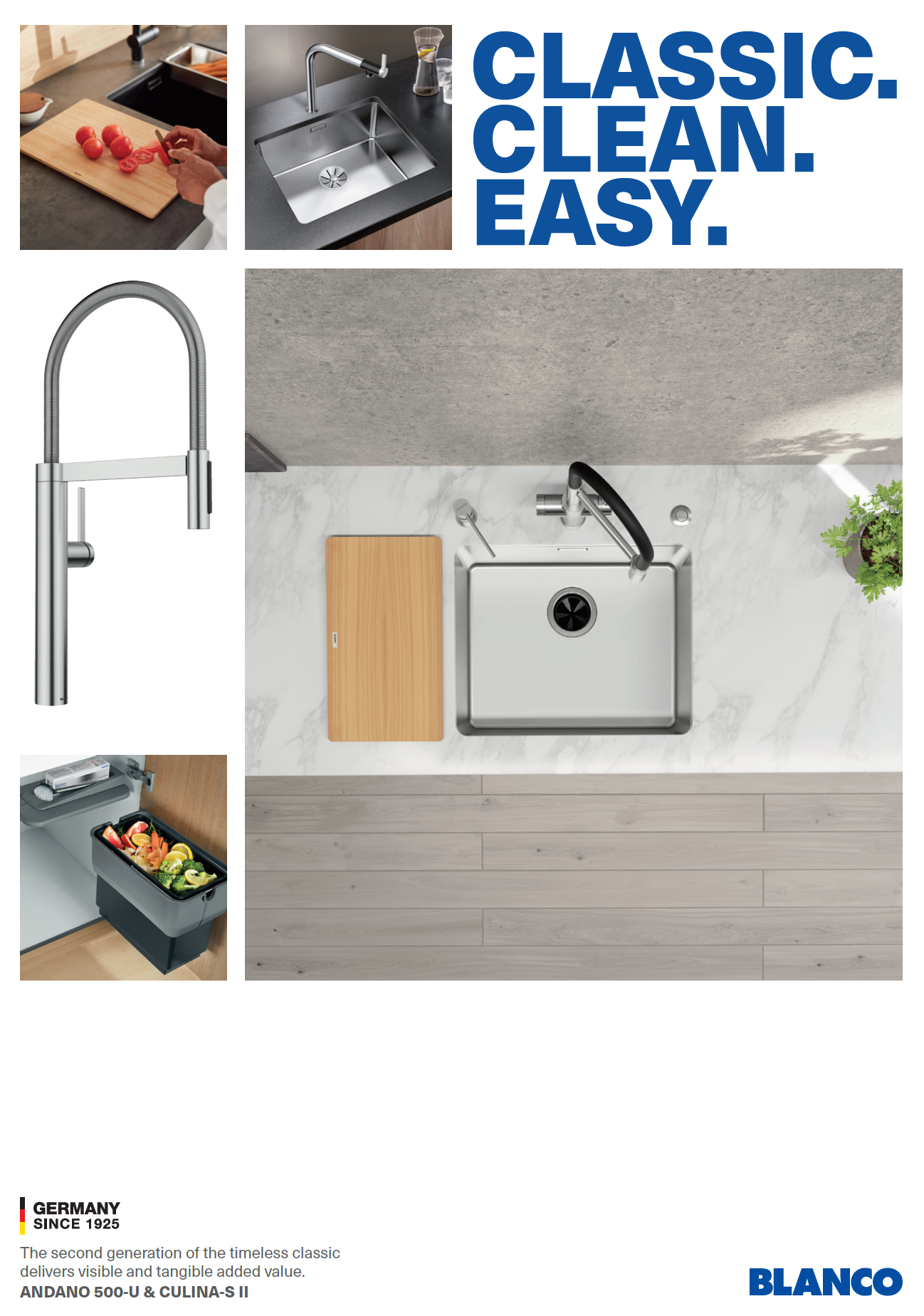 BLANCO ANDANO 500-U Square Stainless steel sink Promotional Package 德國製造Blanco ANDANO直角方形不銹鋼星盆 500-U 優惠套裝 | Made in Germany |