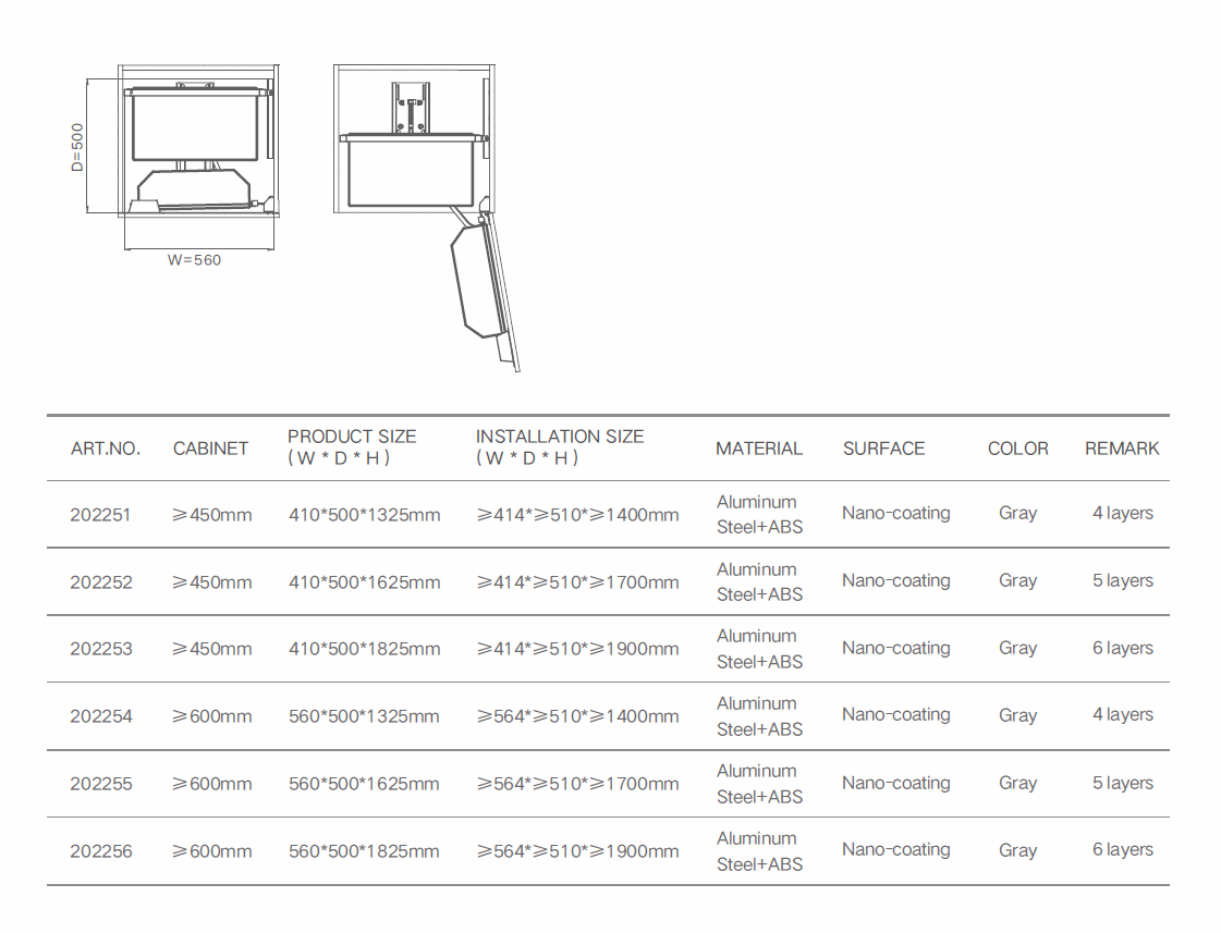 【DIRECT FROM FACTORY】Kitchen Tall Swivel pull-out 廚柜開門式高身拉籃 | 廚房配件 | 櫥柜  | 拉籃 |