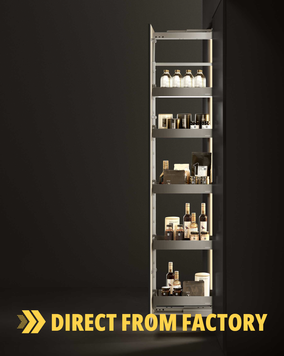 【DIRECT FROM FACTORY】Kitchen Tall pull-out basket Tall Larder 廚柜窄身高身拉籃 | 廚房配件 | 櫥柜  | 拉籃 |