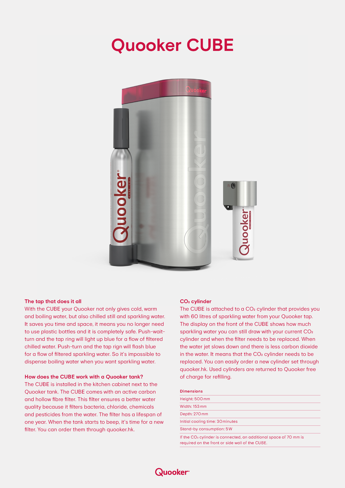 【QUOOKER】NORDIC TWINTAPS 滾水水龍頭 Instant Hot /or Warm /or Chilled /or Sparkling Water Tap | From Netherlands |