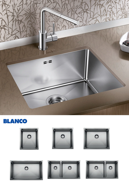 BLANCO Quatrus R15 340/400/500/700/435+285mm  Stainless Steel Sink 德國製造R15小圓角方形不銹鋼星盆 | Made in Germany |