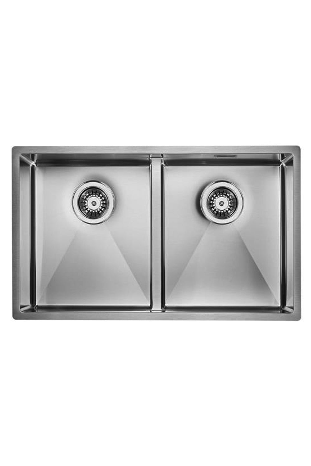 LUISINA 340+340mm R10-Corner Square Stainless Steel Double Sink 意大利製造小圓角不銹鋼雙星盆 | Made in Italy |