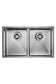 LUISINA 340+340mm R10-Corner Square Stainless Steel Double Sink 意大利製造小圓角不銹鋼雙星盆 | Made in Italy |