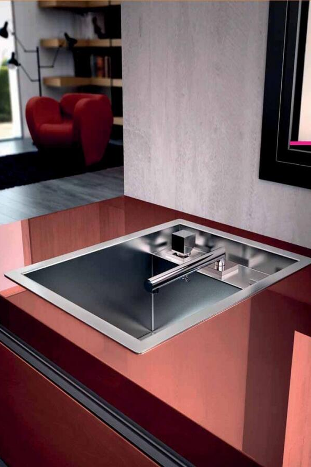 LUISINA R0-Sharp Corners Sunken Stainless Steel Sink | Made in Italy |