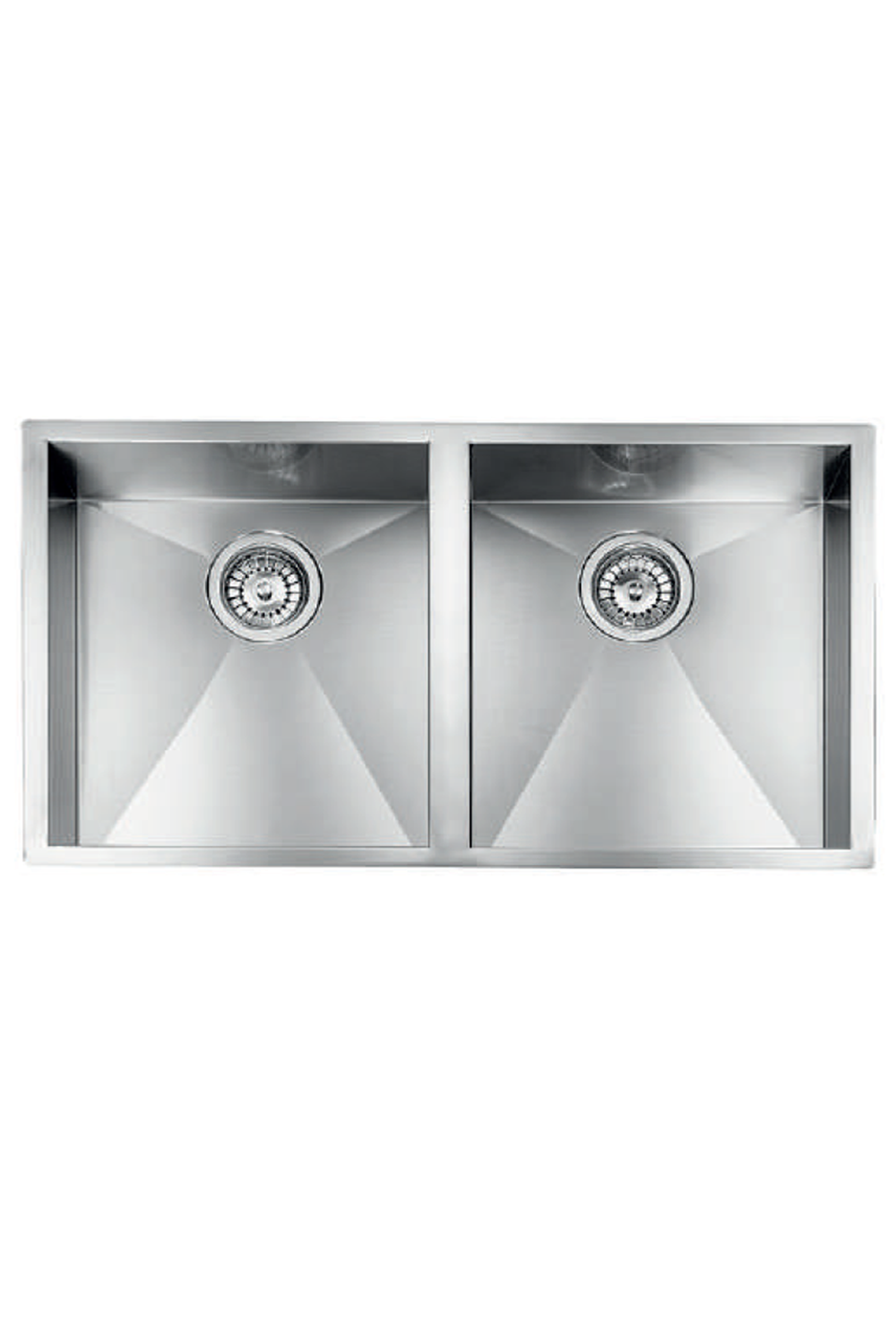 LUISINA 400+400mm R0-Corner Square Stainless Steel Sink 意大利製造直角方形不銹鋼雙星盆 | Made in Italy |