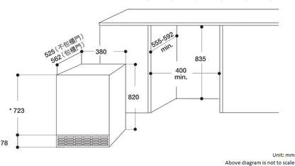 Whirlpool ARC1401 Built-under wine cellar 27 bottles