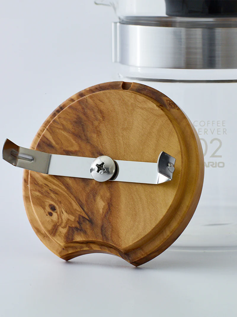 【HARIO】橄欖木耐熱玻璃咖啡分享餅Olive Wood Coffee Server VCWN-40-OV |日本製造 |