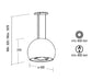 NODOR ISLA VENUS 500mm island rangehood