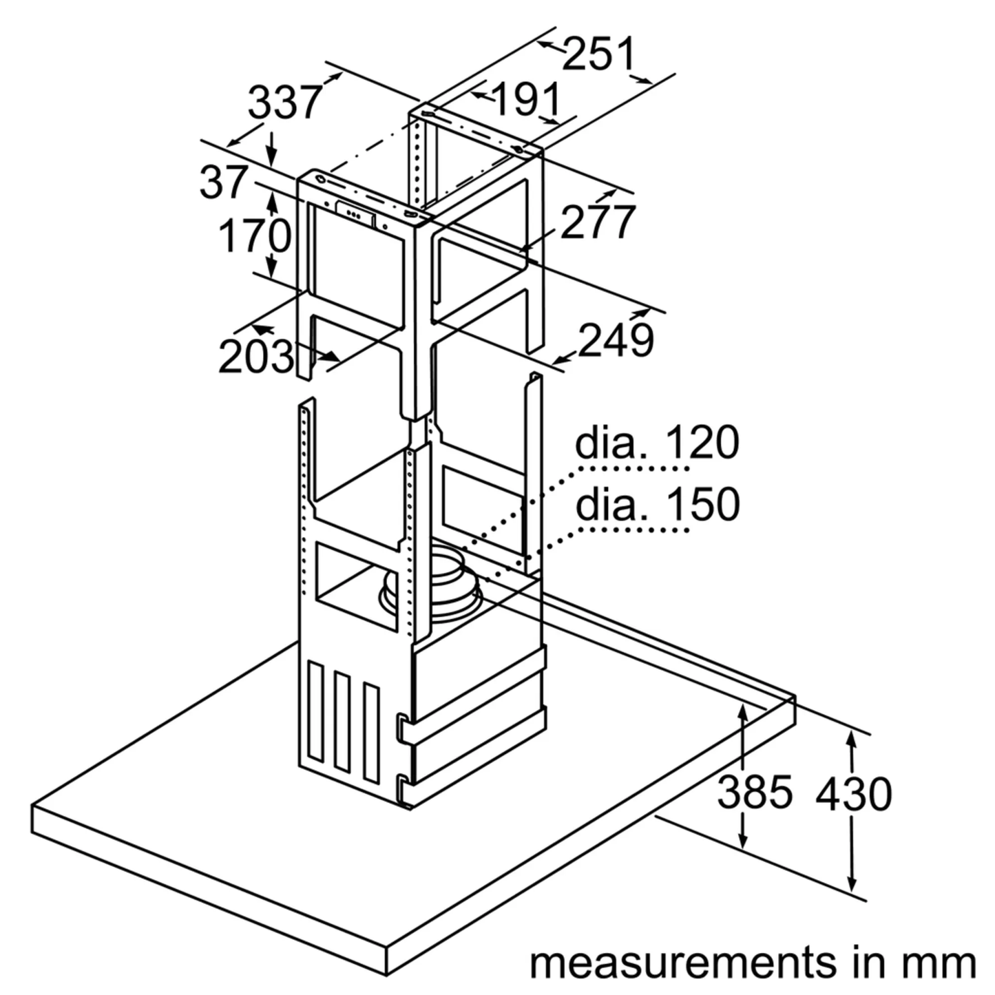 SIEMENS iQ700 LF91BUV50B 900mm Island chimney hood | Made in Germany |