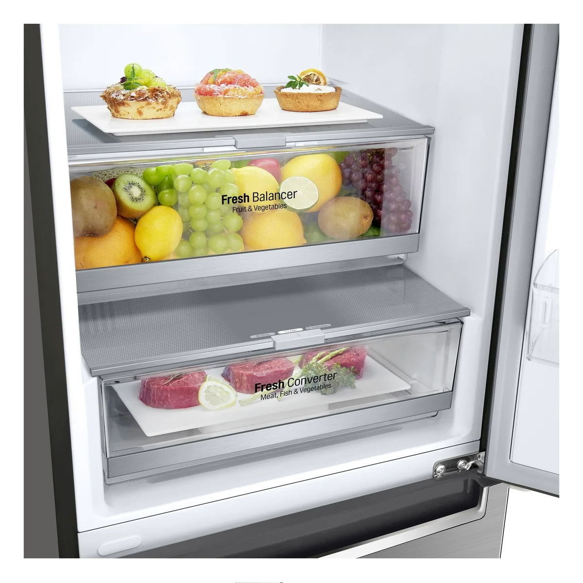 LG M341S17 341L Bottom Freezer Refrigerator 智能變頻式下載式冷凍型雪櫃