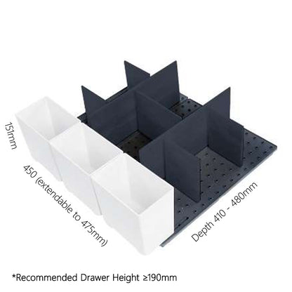 H.260mm Deep drawers magic organizers for Pots & Pans, Bowls & Plates, Utensils 260mm高抽屜整理分隔片 收納 家居整理