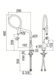 NOBILI Lamp Adjustable Kitchen Sink Mixer PO108137CR | Made in Italy |