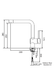 LUISINA RCD114 single level kitchen sink mixer | Made in Italy |