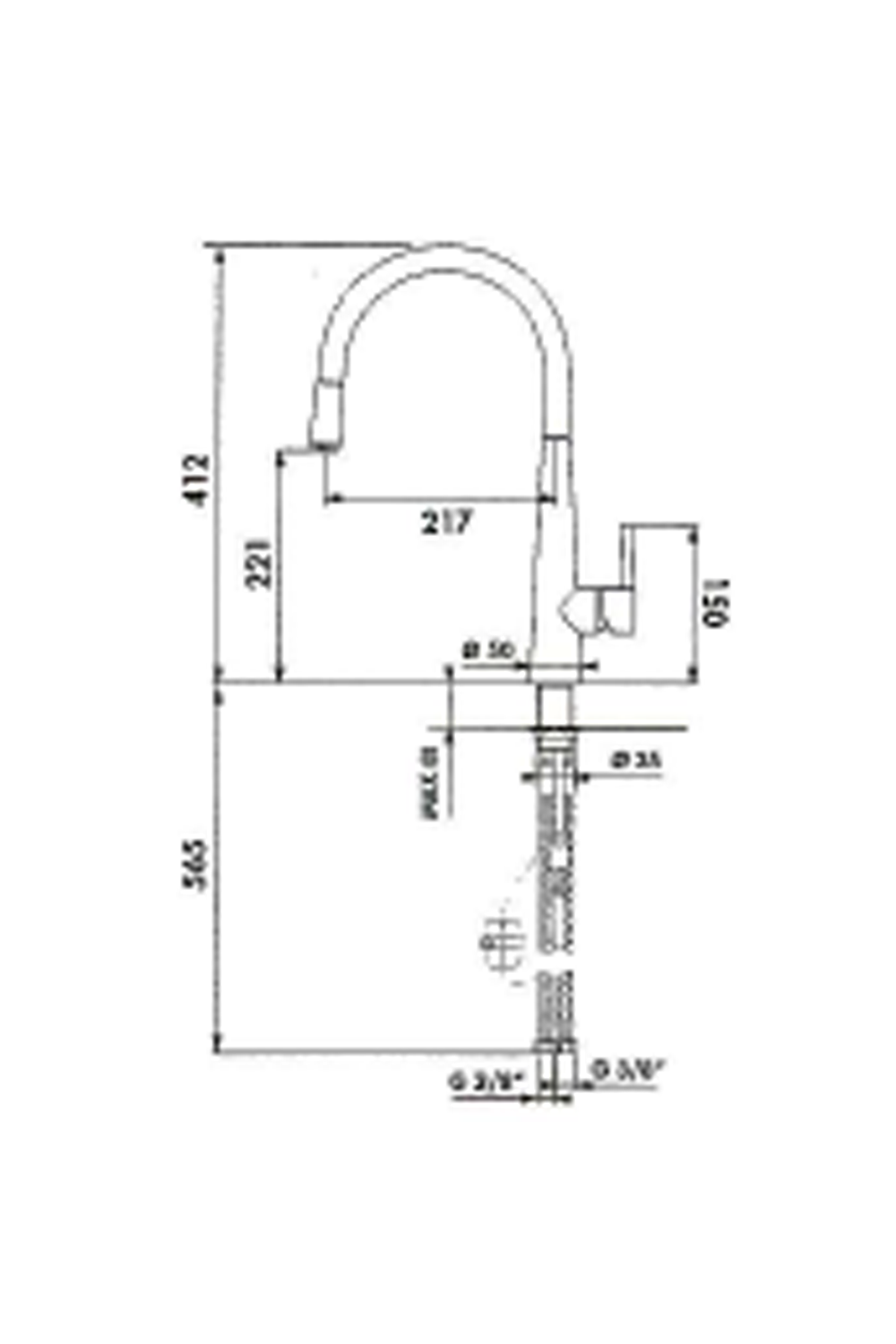 LUISINA RCD577DO sink mixer with pull-out sprout  | Made in Italy |