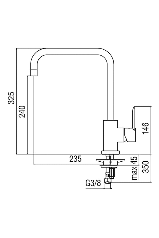 NOBILI SAND 單把手廚房水槽龍頭SA99134CR |意大利製造 |