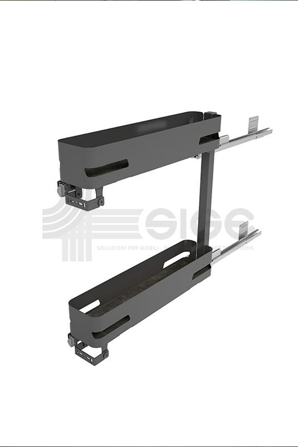 SIGE 002M 150/200mm soft-closing solid base pull-out kitchen baskets 緩衝關閉 全拉出式窄拉籃 | Made in Italy | 廚房配件 | 櫥柜  | 拉籃 |