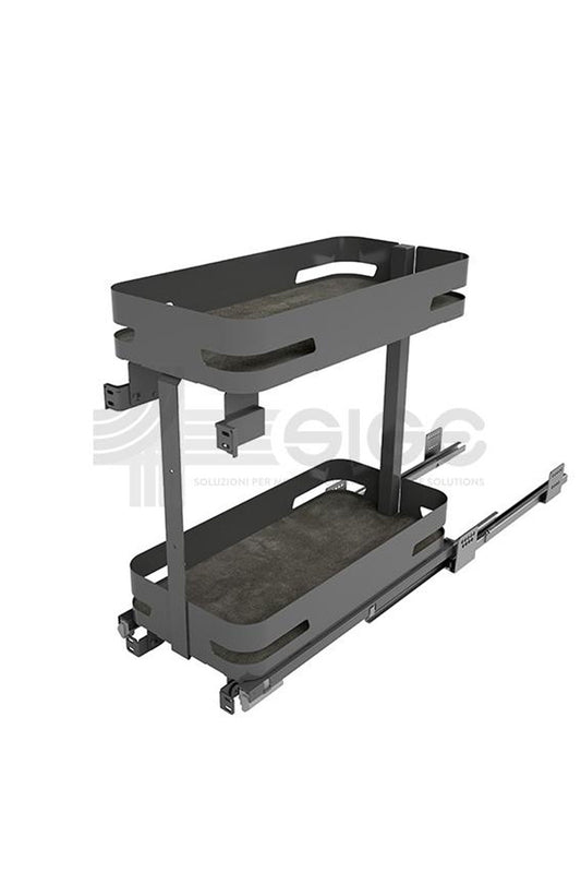 SIGE 250~500mm soft-closing solid base pull-out baskets 緩衝關閉 全拉出式地柜拉籃 | Made in Italy |