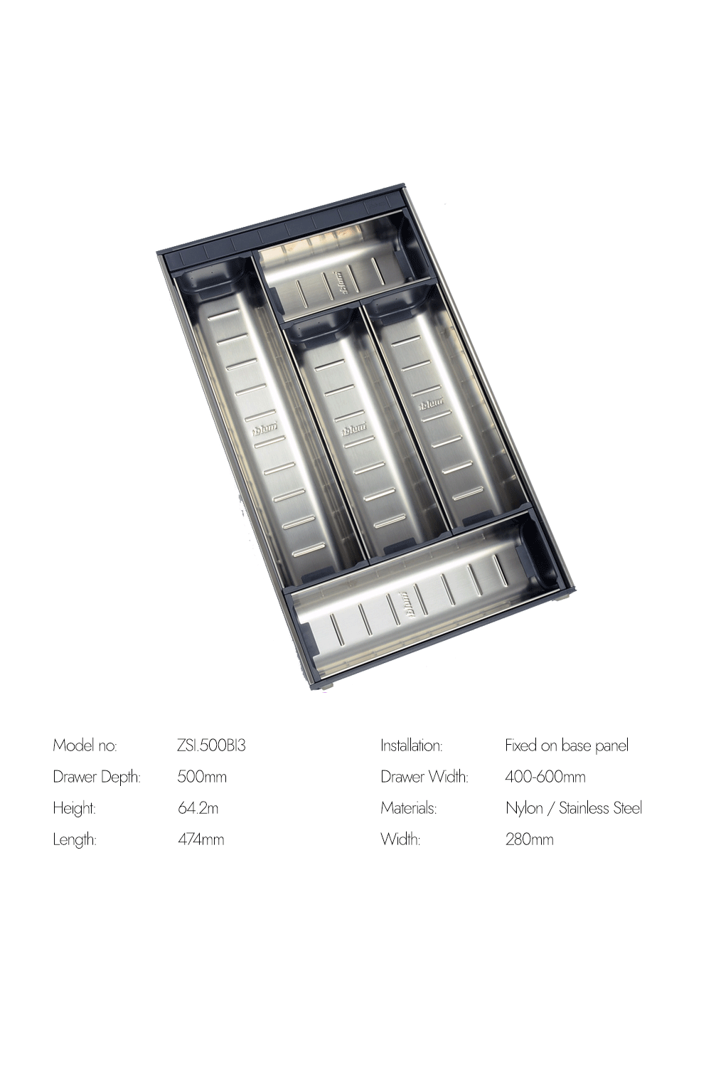 Blum Orga-Line - insert à couverts