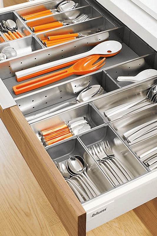 BLUM ORGA-LINE Drawer Insert - Cutlery Tray 不銹鋼柜桶刀叉盤 | 刀叉盤 | 抽屜分隔整理 | 家居收納 |