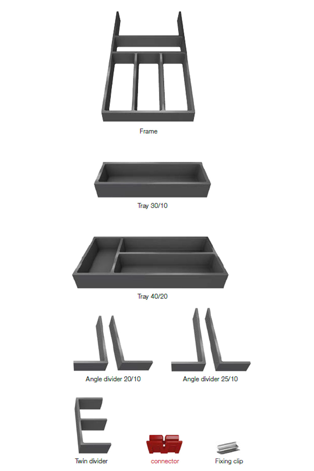 Innovative adjustable frame drawer organizer (include nonslip mat) | Made in Germany | 德國製 可調節刀叉分類 (連防滑墊) 收納 家居整理