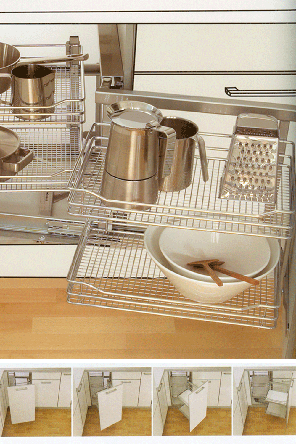 VAUTH-SAGEL soft-closing magic corner kitchen basket 緩衝關閉轉角拉籃 | Made in Germany | 廚房配件 | 櫥柜  | 拉籃 |