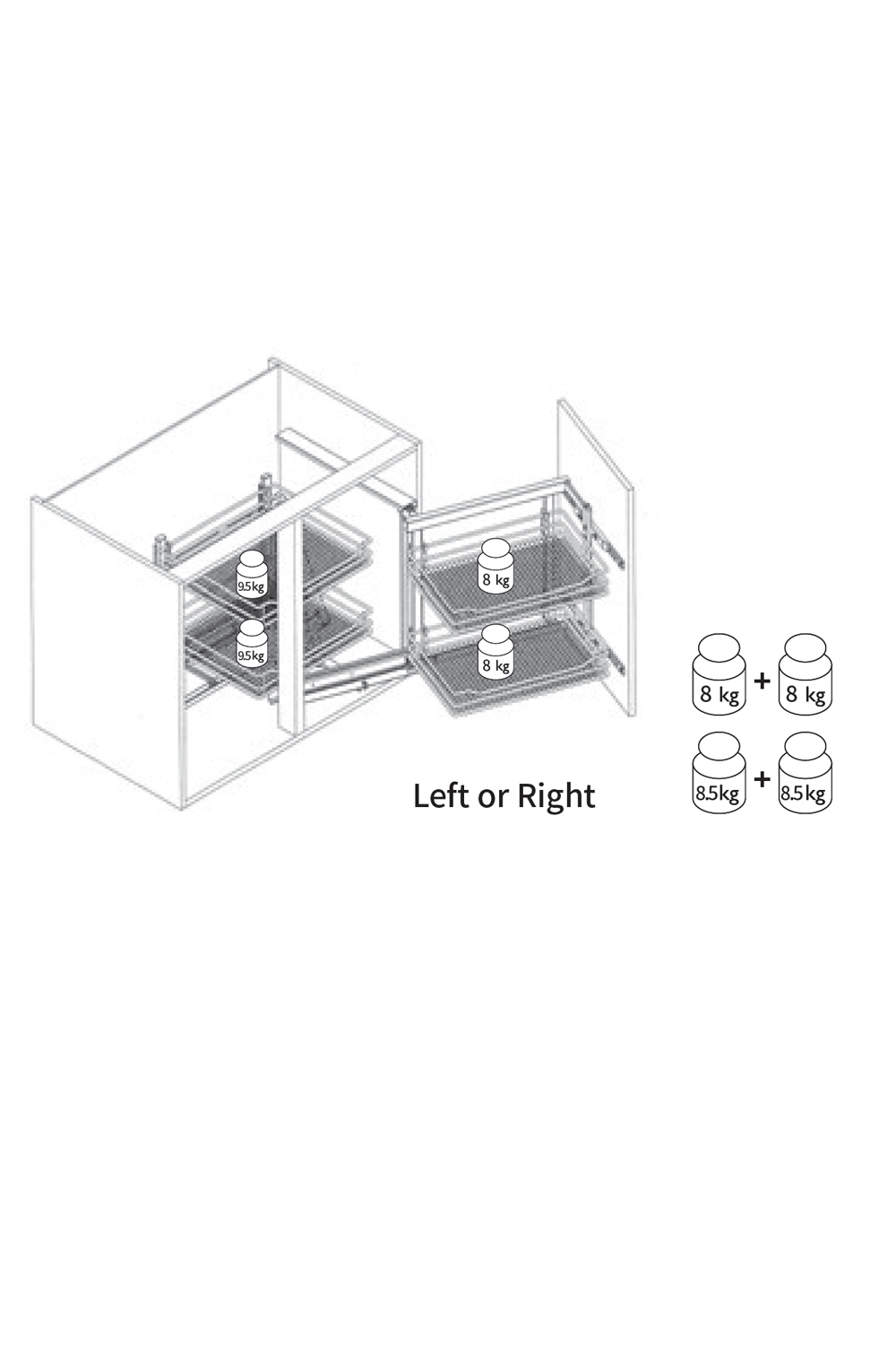 VAUTH-SAGEL soft-closing magic corner kitchen basket 緩衝關閉轉角拉籃 | Made in Germany | 廚房配件 | 櫥柜  | 拉籃 |