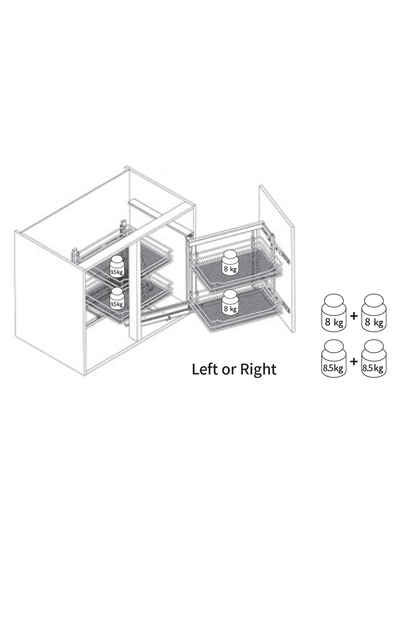 VAUTH-SAGEL soft-closing magic corner kitchen basket 緩衝關閉轉角拉籃 | Made in Germany | 廚房配件 | 櫥柜  | 拉籃 |