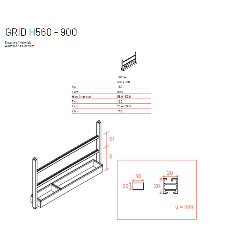 GRID No-Drill Backsplash rack system with accessories | Made in Italy | 意大利製 無需鑽牆！廚房牆面懸掛系統 掛件 掛桿 廚房設計 收納