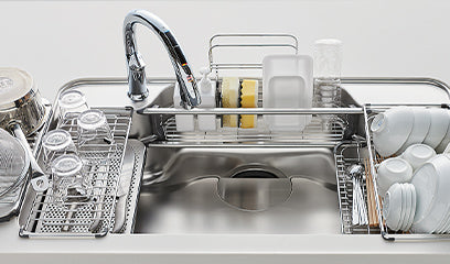 LIXIL Japanese 2-Levels Multi-functional Silence Sink Sink 日本LIXIL 超大W水槽雙層多功能靜音不鋼廚房星盆|日本製造 |